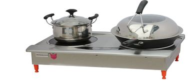 Stainless Steel Permukaan Double Induction Cookers Burner Cooking Range