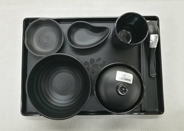 Alat Makan Porcelain Imitasi Set Japanese Dan Korea Series Tableware Black Melamine