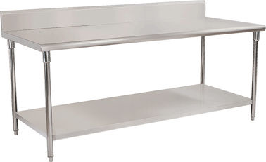 Double disesuaikan - lapisan Stainless Steel meja kerja 1,8 m dengan MDF untuk Hotel