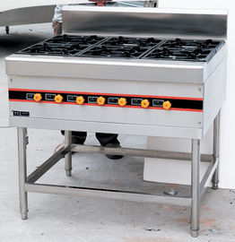 Jenis Lantai LPG Gas Cooking Rentang / Gas Burner Rentang BGRL-1280 Untuk Restaurant