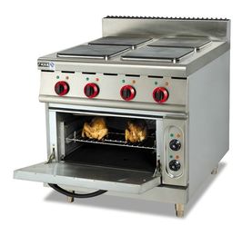 Dapur Barat Peralatan Listrik 4/6 Kepala Hot Plate Cooker Dengan Oven ZH-TE-4