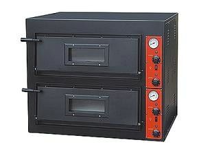 Black Painting Electric Pizza Baking Oven Dengan 2 Layer 2 Tray 910x820x750mm