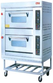 Gas 220V Listrik Baking Oven RQL-24BQ Dengan Dua Lapisan Untuk Commercial Kitchen