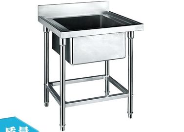 Stainless Steel Single Sink untuk Dapur Cuci 700 * 700 * 800 + 150mm, Catering Sink