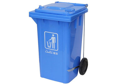 Foot - pedal Side - wheel Sampah Plastik Bin Environmental Protection Dustbin Ukuran 60L 100L 120L 240L