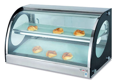 Counter Top Bread Display Cabinet Food Warmer Showcase Penghangat Ruangan Listrik 40-85 ° C