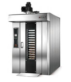 Oven Kue listrik 16 nampan Rotary Oven Komersial Rak Konveksi Oven untuk Roti Bakery