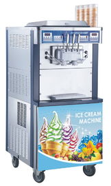 Lantai Soft Ice Cream Commercial Kulkas Freezer Dengan 2 Flavor