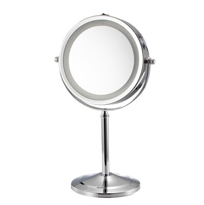 Gaya Eropa mengisi cahaya meja rias cermin HD cermin kecantikan dua sisi kamar tidur kamar mandi cermin rias logam