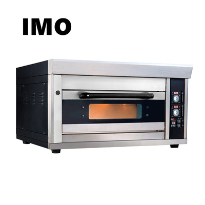 Pizza Oven Roti 1 Dek 2 Baki Gas Baking Ovens Tinggi 530mm Energi Gas
