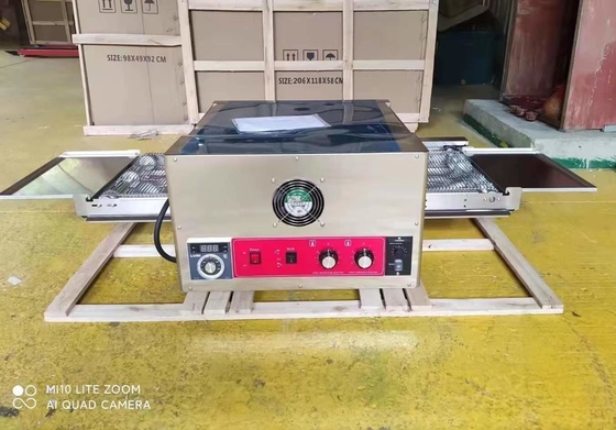 Peralatan Dapur Komersial Stainless Steel Electric Conveyor Pizza Oven