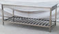 Double disesuaikan - lapisan Stainless Steel meja kerja 1,8 m dengan MDF untuk Hotel