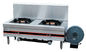 96KW Stainless Gas Stock Pot Rentang Dua Burner Untuk Commercial Kitchen DS-PRB-1470