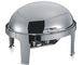 Stainless Steel Oval Roll Top Gesekan Piring W / 6.8L Oval Food Pan W / Fuel Holder Tutup Sepenuhnya Buka pada 180 °