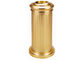Hotel Room Room Service Peralatan / Stainless Steel Ground Ash Barrel dengan Open Top Ashtray Titanium Gold Colour