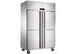 Suhu Ganda Kulkas Komersial Freezer Dengan 4 Pintu Padat Temp.  Kisaran 0 ～ -15 ° C / 8 ～ -10 ° C