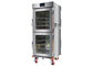 Food Warmer Showcase JUSTA Empat Pintu Kaca Movable Food Warmer Cart 10 Racks