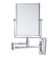 Lipat Dinding Persegi Panjang Kamar Mandi Vanity Mirror HD Lensa Aluminium Dua Sisi