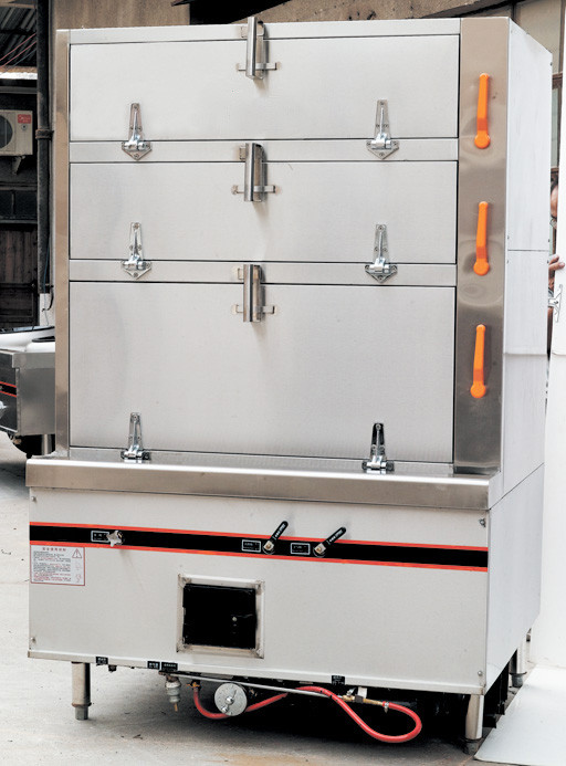 50kg Hemat Energi Gas Food Steamer LPG, Stainless Steel Burner Cooking