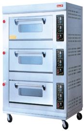 Hemat Energi Listrik Baking Oven Dengan 3 Lapisan 9 Trays Untuk Industri Catering