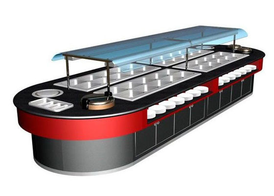 Peralatan Buffet Komersial 400L Dengan Cahaya Panas Untuk Dapur Kayu Lurus Panas 7kw