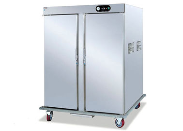 Stainless Steel Dua Pintu Makanan Warmer Cart Mobile Food Heat Holding Cabinet
