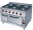 US-RQ-6 Commercial Kitchen Peralatan Gas Rentang 6 Burner Gas Oven