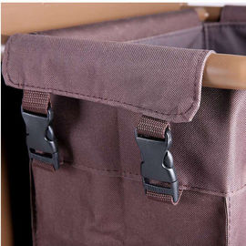 Hotel 3 - Tier Housekeeping Cart,6 " PP Roads Iron Paint Brown Peralatan Layanan Kamar