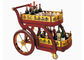 2 Rak Black Wood Liquor Luxury Hotel Wine Trolley / Peralatan Layanan Kamar Minuman
