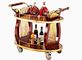 2 Rak Black Wood Liquor Luxury Hotel Wine Trolley / Peralatan Layanan Kamar Minuman