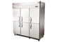 Air Cooled -15 to -18 ° C Kulkas Komersial Freezer 2/4/6 Pintu Padat Tegak Reach-in Freezer