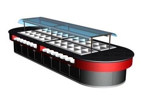 Peralatan Buffet Komersial 400L Dengan Cahaya Panas Untuk Dapur Kayu Lurus Panas 7kw