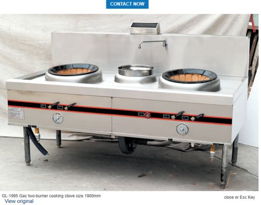Kompor Gas Dua Tungku Ukuran 1700mm