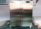Stainless Steel Dua Pintu Makanan Warmer Cart Mobile Food Heat Holding Cabinet