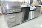 Sliver Colour Commercial Kitchen Equipments Gas Grill / 201 # Stainless Steel Grill Dengan Kabinet