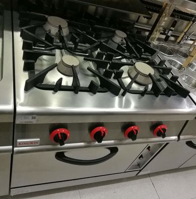 Komersial peralatan dapur Barat kompor gas 4 Burner dengan oven